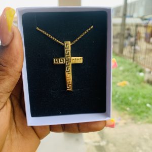 Male gold steel necklace 006