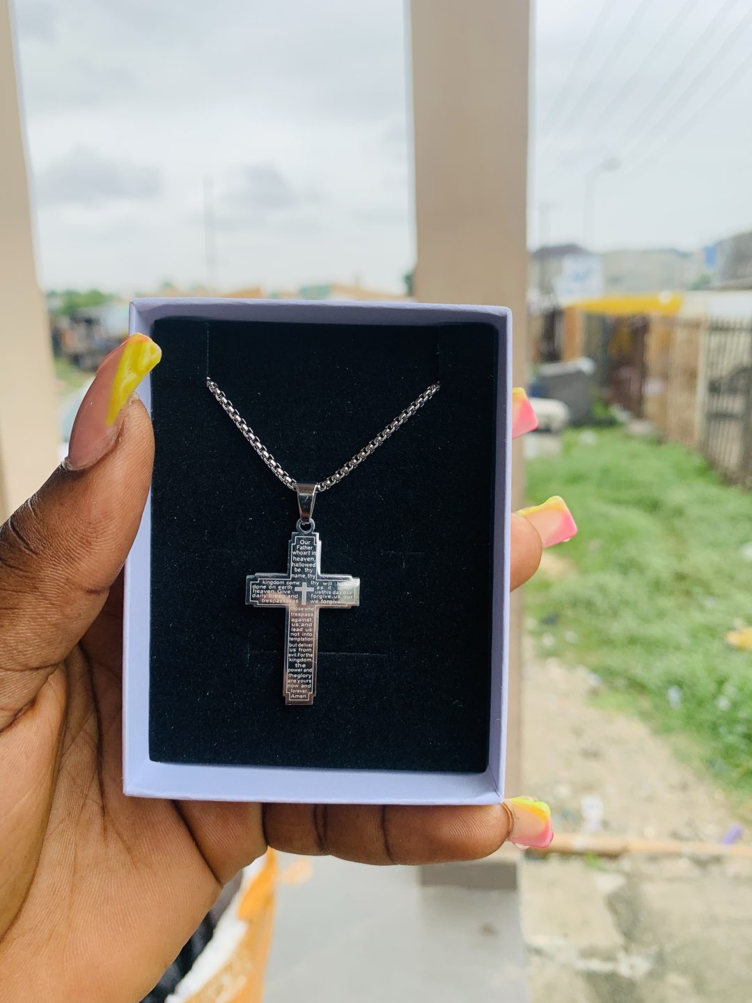 Male silver necklace 003