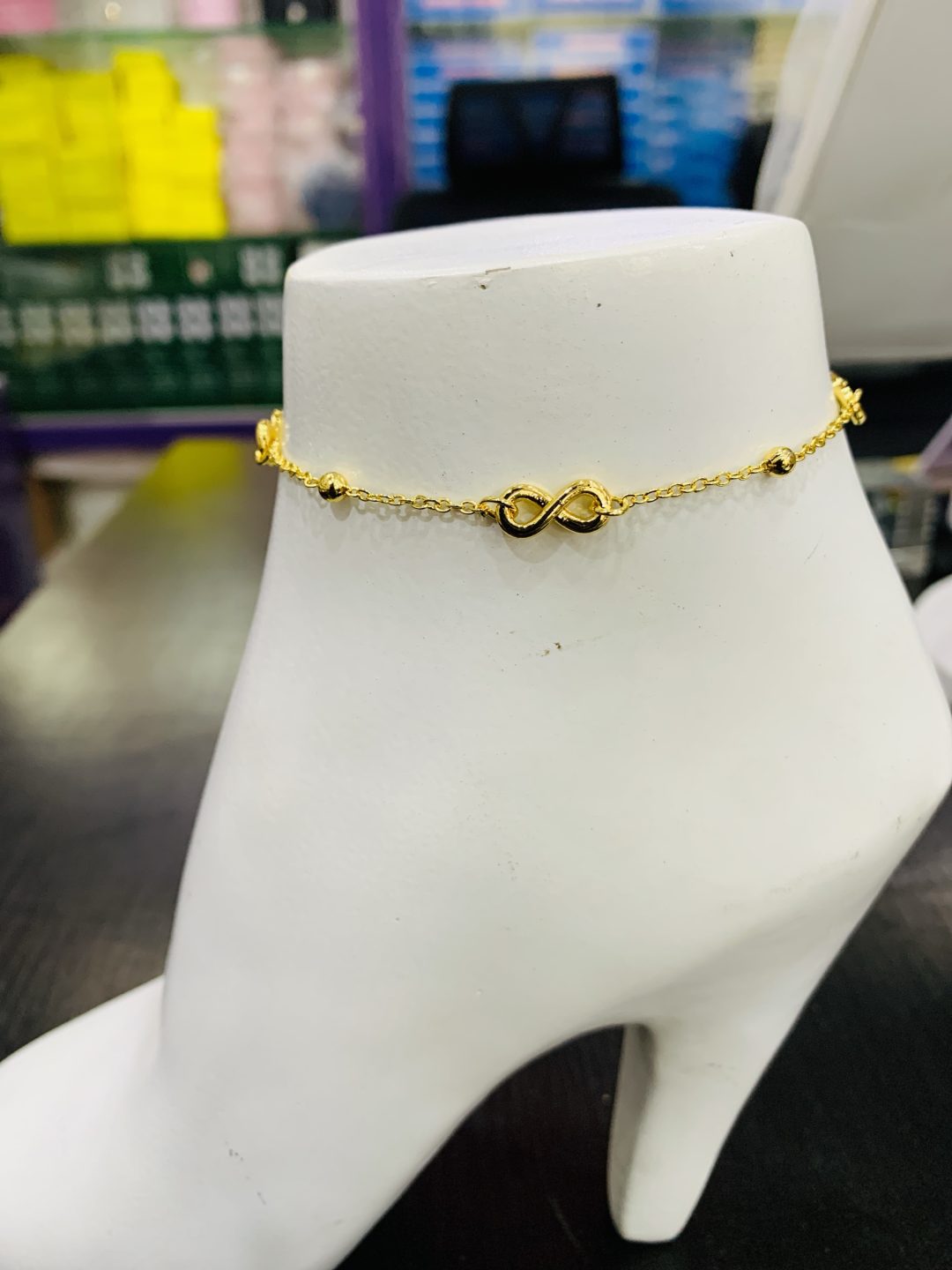Infinity gold anklet