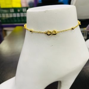 Infinity gold anklet