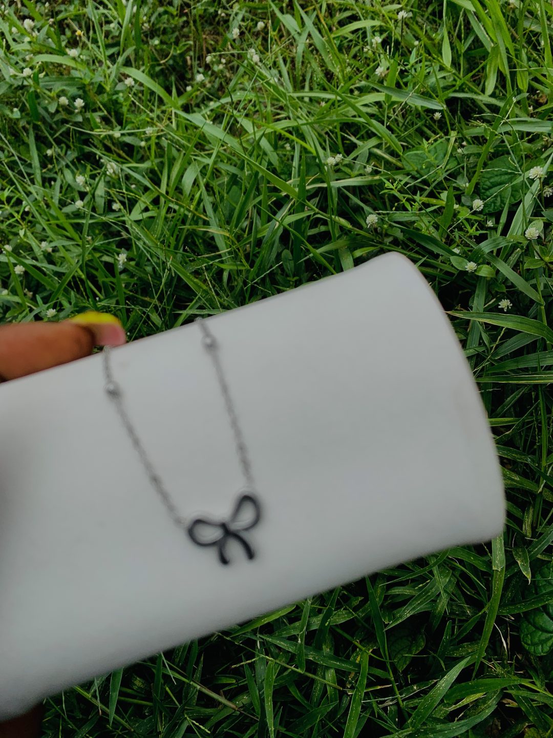 Bow tie silver necklace - Image 5
