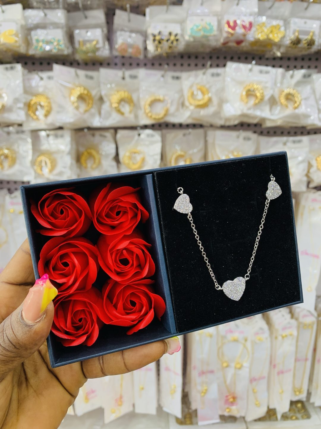 Love silver necklace with exact box - Image 2