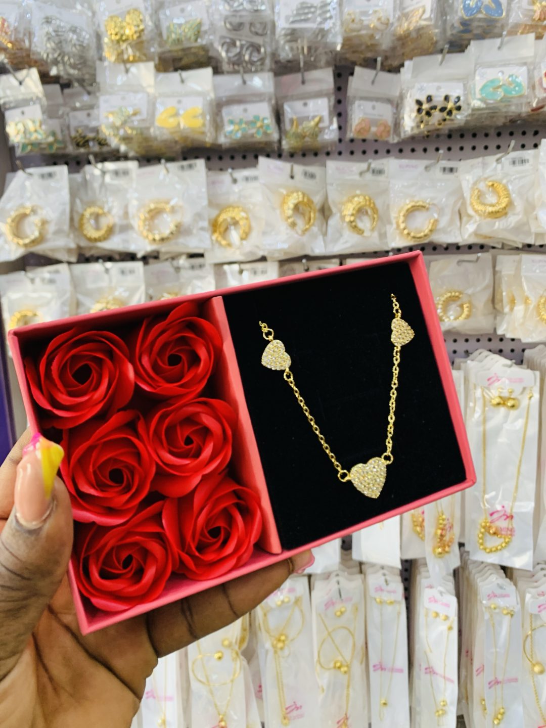 Love gold necklace with exact box - Image 5