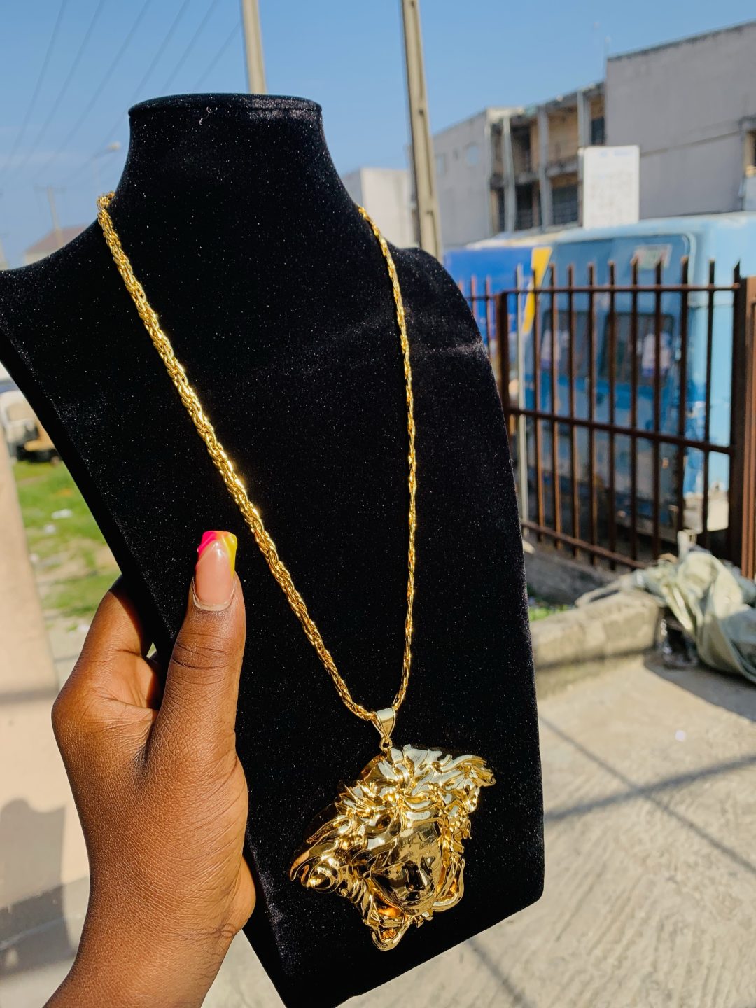 Versace gold necklace