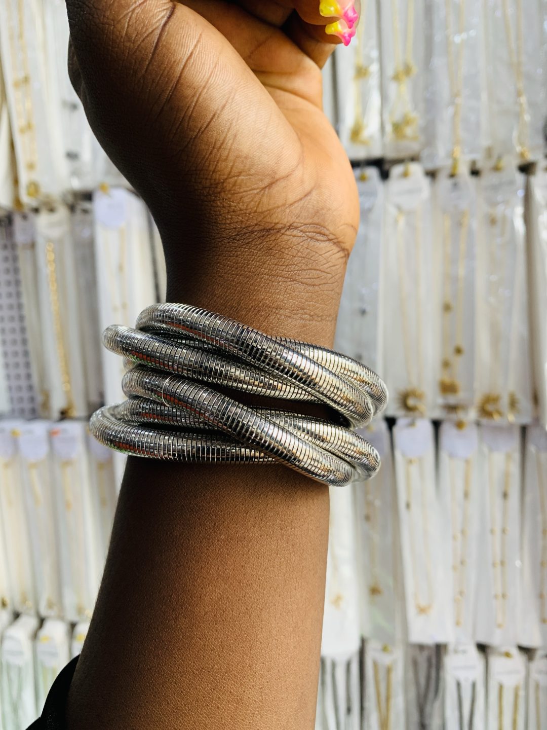 Thick Catalina silver bracelet