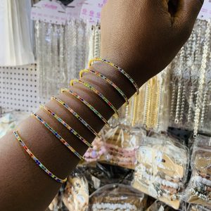 8 Roll multi colored spiral bangle 004