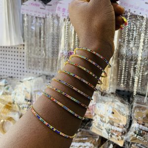8 Roll multi colored spiral bangle 004