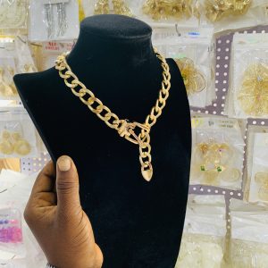 Cuban linked gold necklace