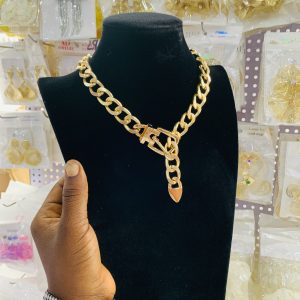 Cuban linked gold necklace