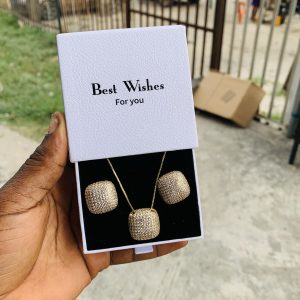 We lady gold set with best wishes box 001