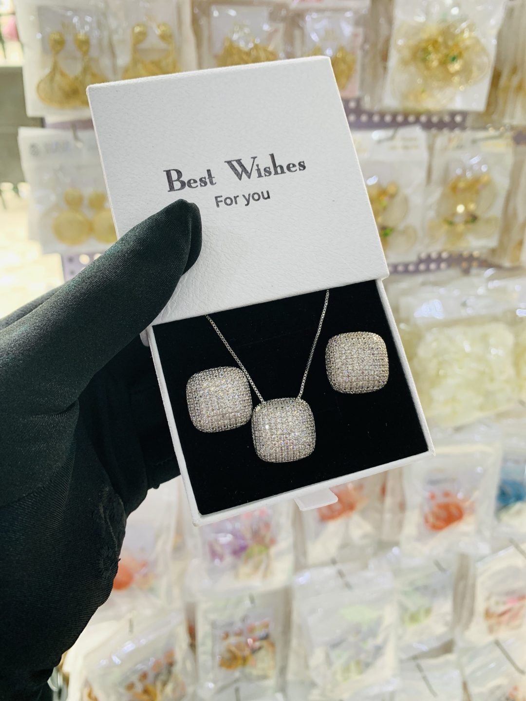 We lady silver set with best wishes box 02 - Image 3