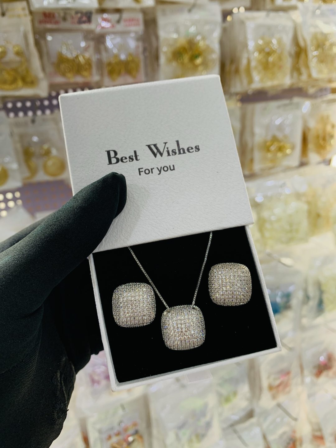 We lady silver set with best wishes box 02 - Image 5