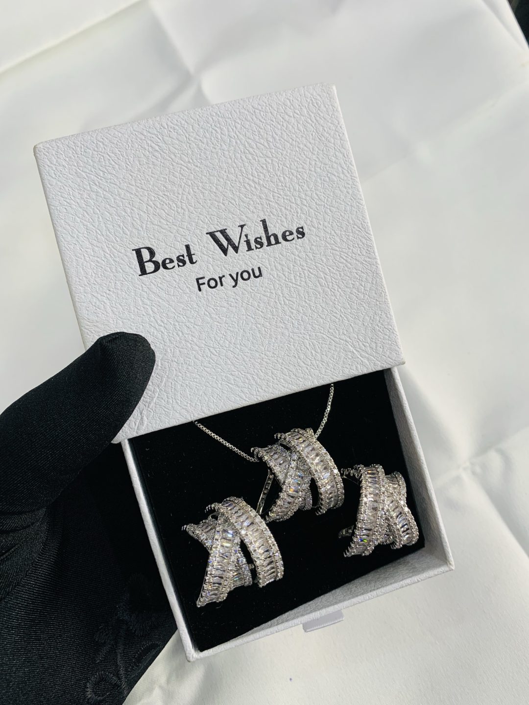 We lady silver set with best wishes box 004