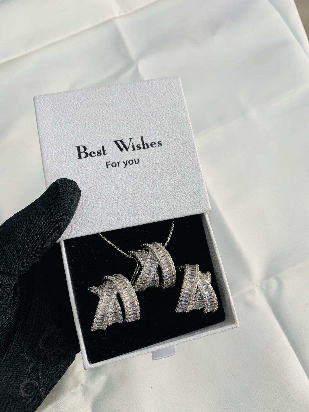 We lady silver set with best wishes box 004 - Image 3