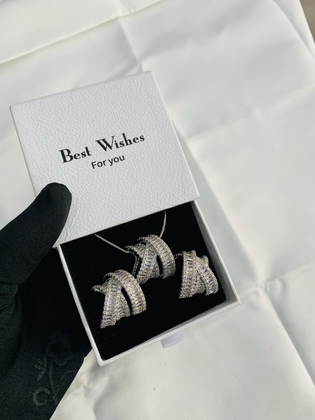 We lady silver set with best wishes box 004 - Image 4