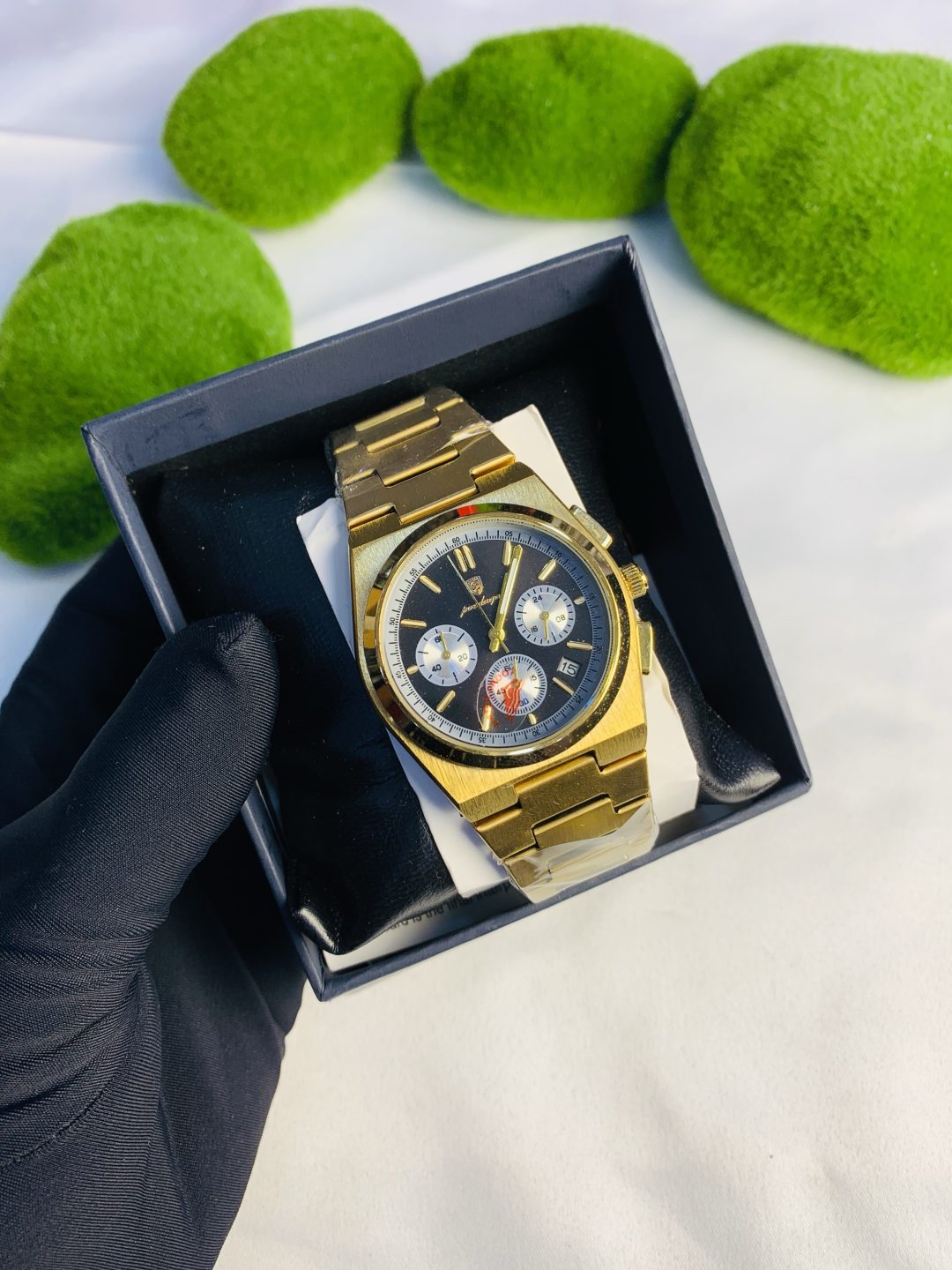 Poedagar gold luxury watch with exact box - Image 2