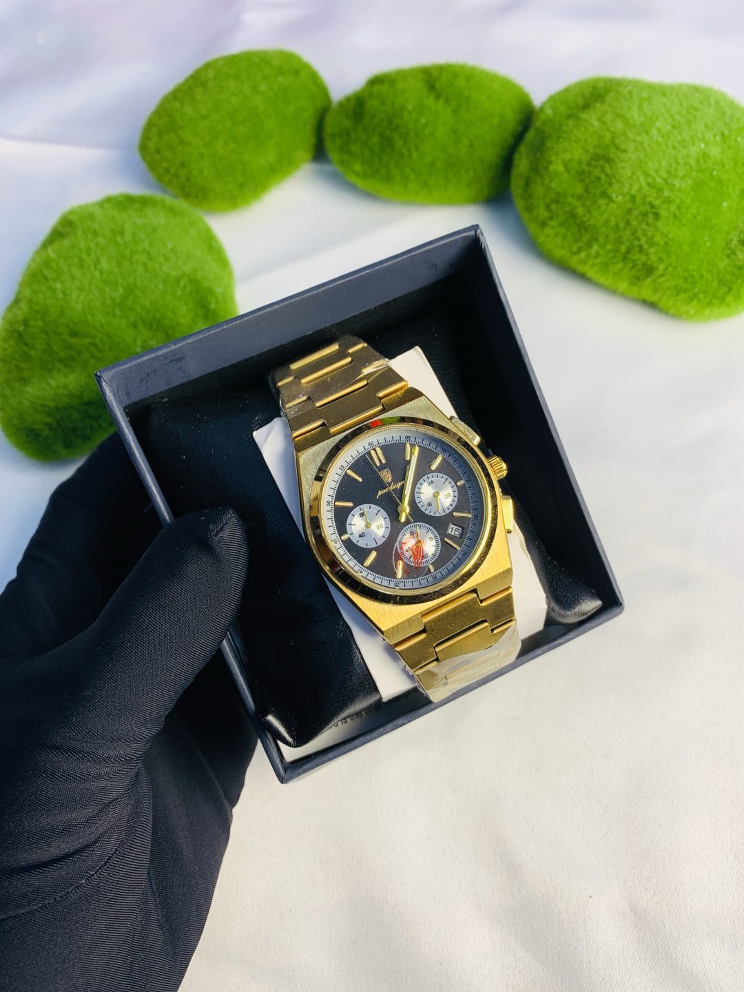 Poedagar gold luxury watch with exact box - Image 3