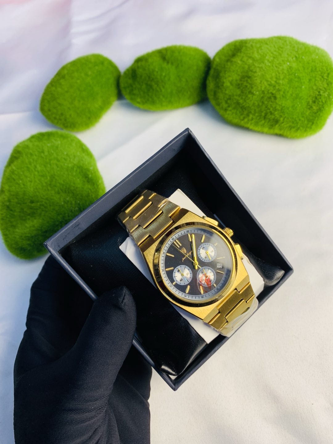 Poedagar gold luxury watch with exact box - Image 4