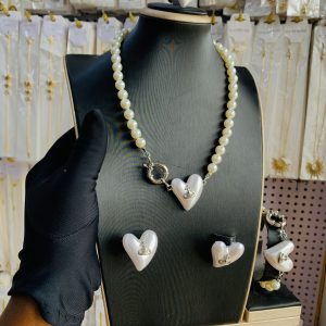 Stella Silver love pearl set