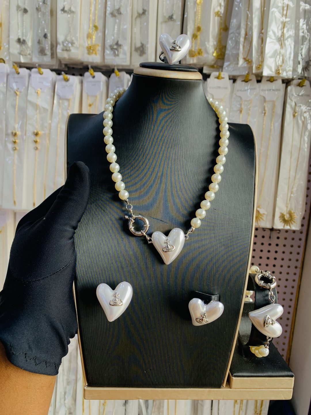 Stella Silver love pearl set - Image 2