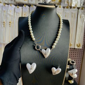 Stella Silver love pearl set