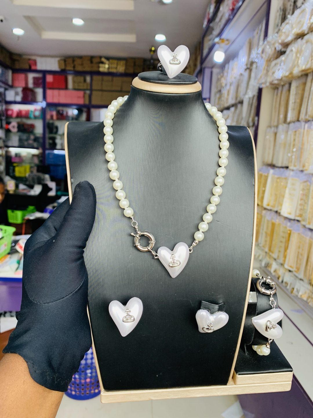Stella Silver love pearl set - Image 4