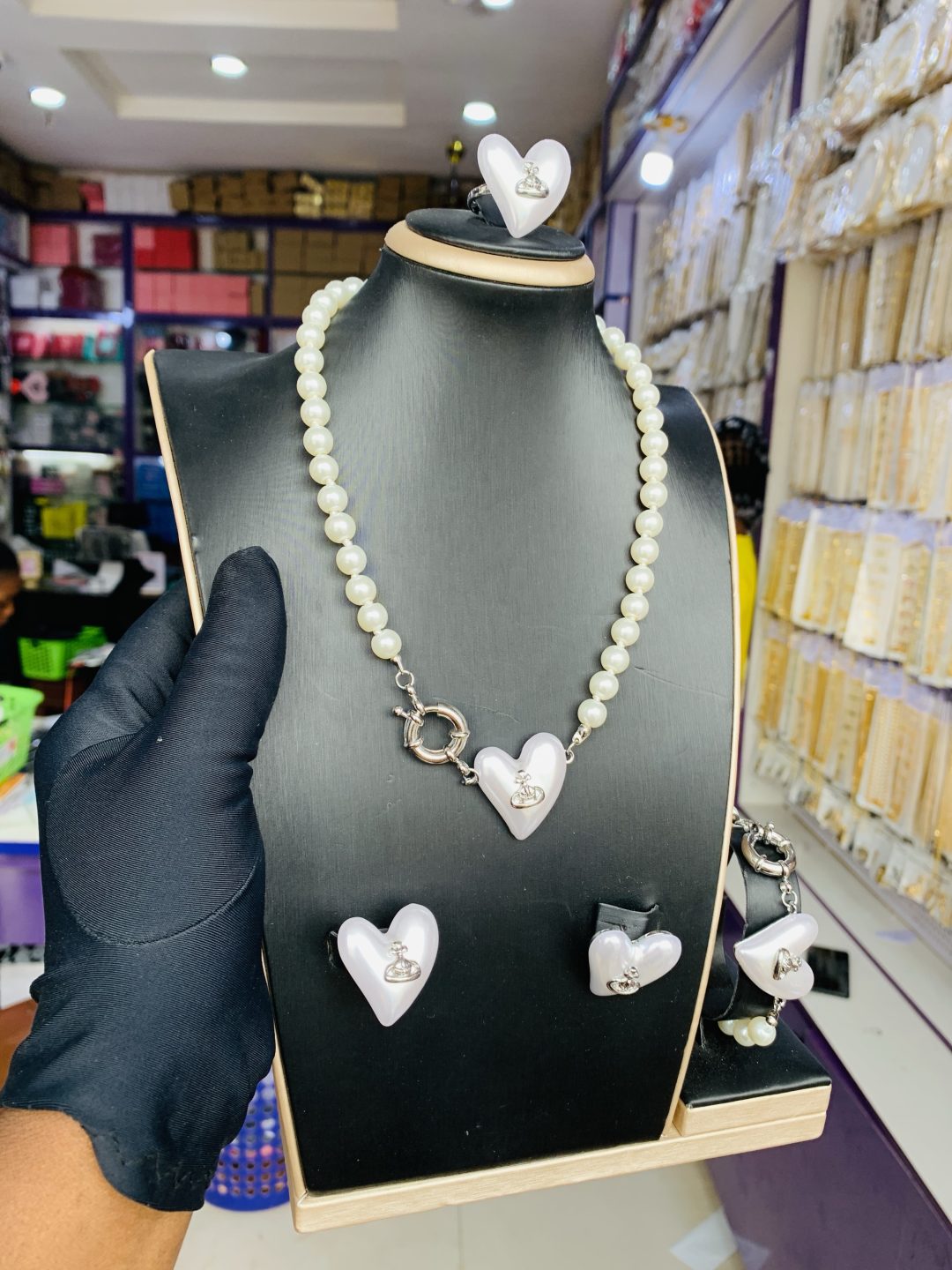 Stella Silver love pearl set - Image 5