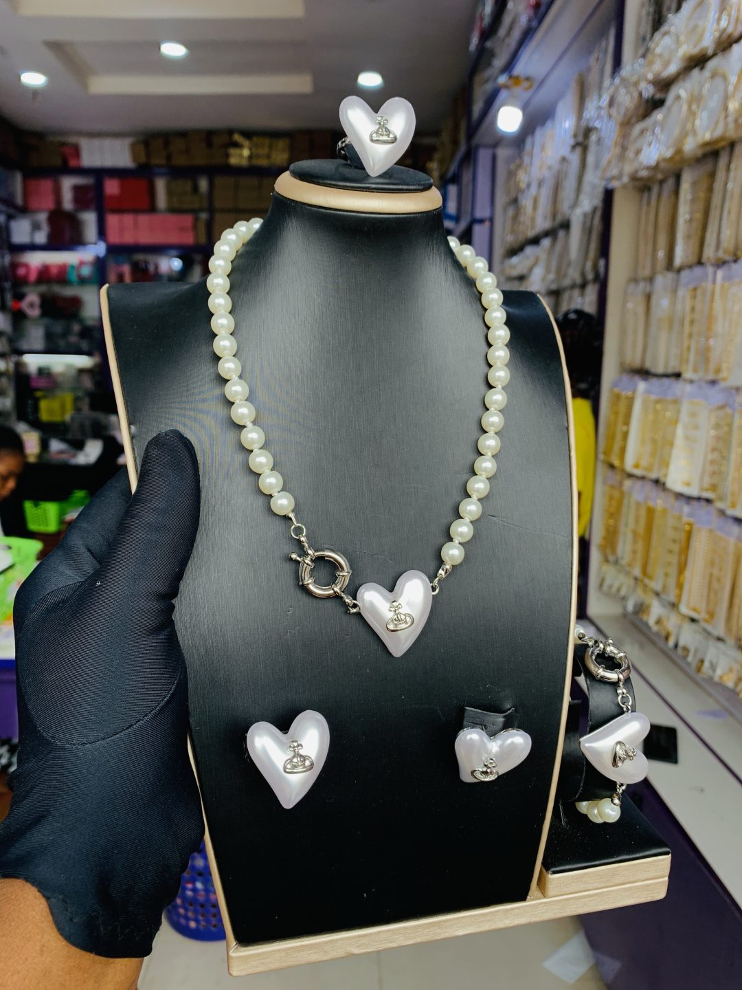 Stella Silver love pearl set - Image 3