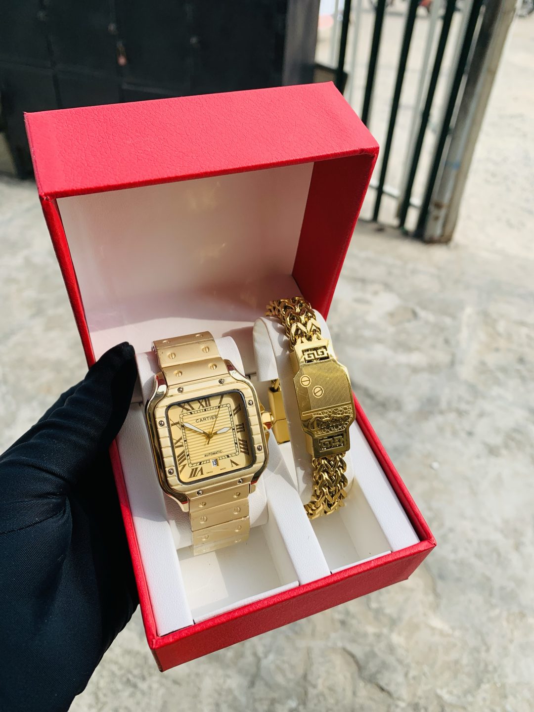 Cartier luxury gold set with paper box