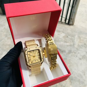 Cartier luxury gold set with paper box