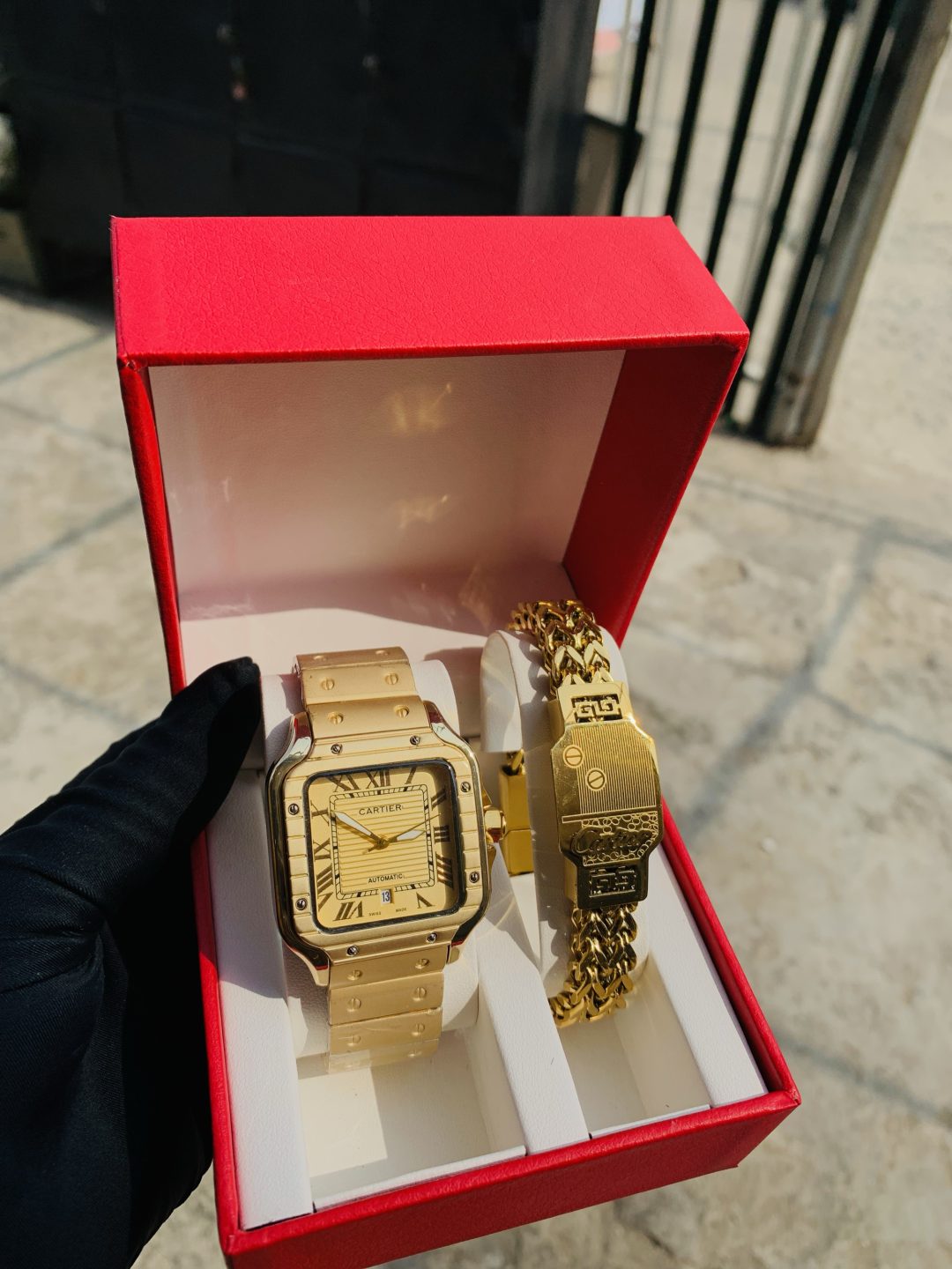 Cartier luxury gold set with paper box - Image 4