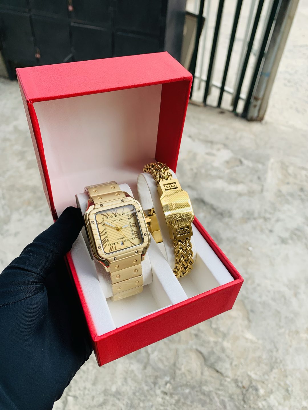 Cartier luxury gold set with paper box - Image 3