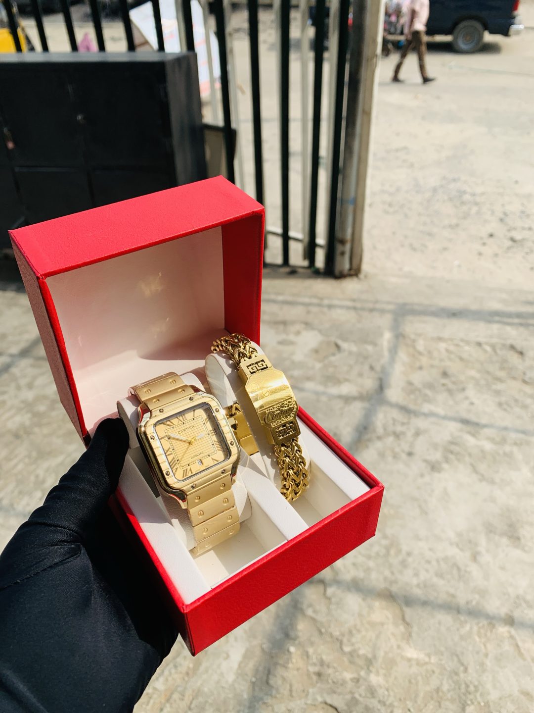 Cartier luxury gold set with paper box - Image 2