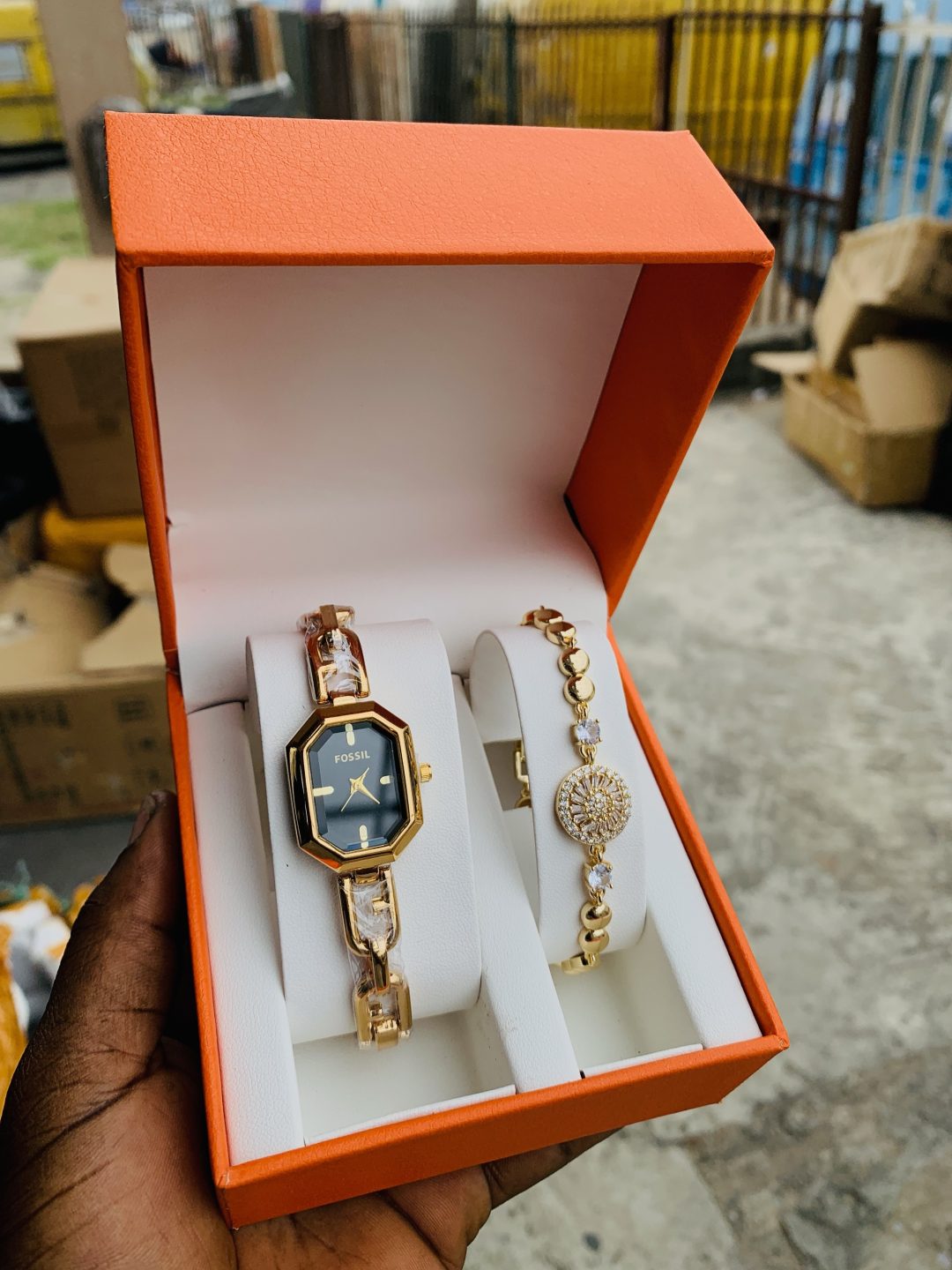 Fossil gold black face combo with exact box - Image 3