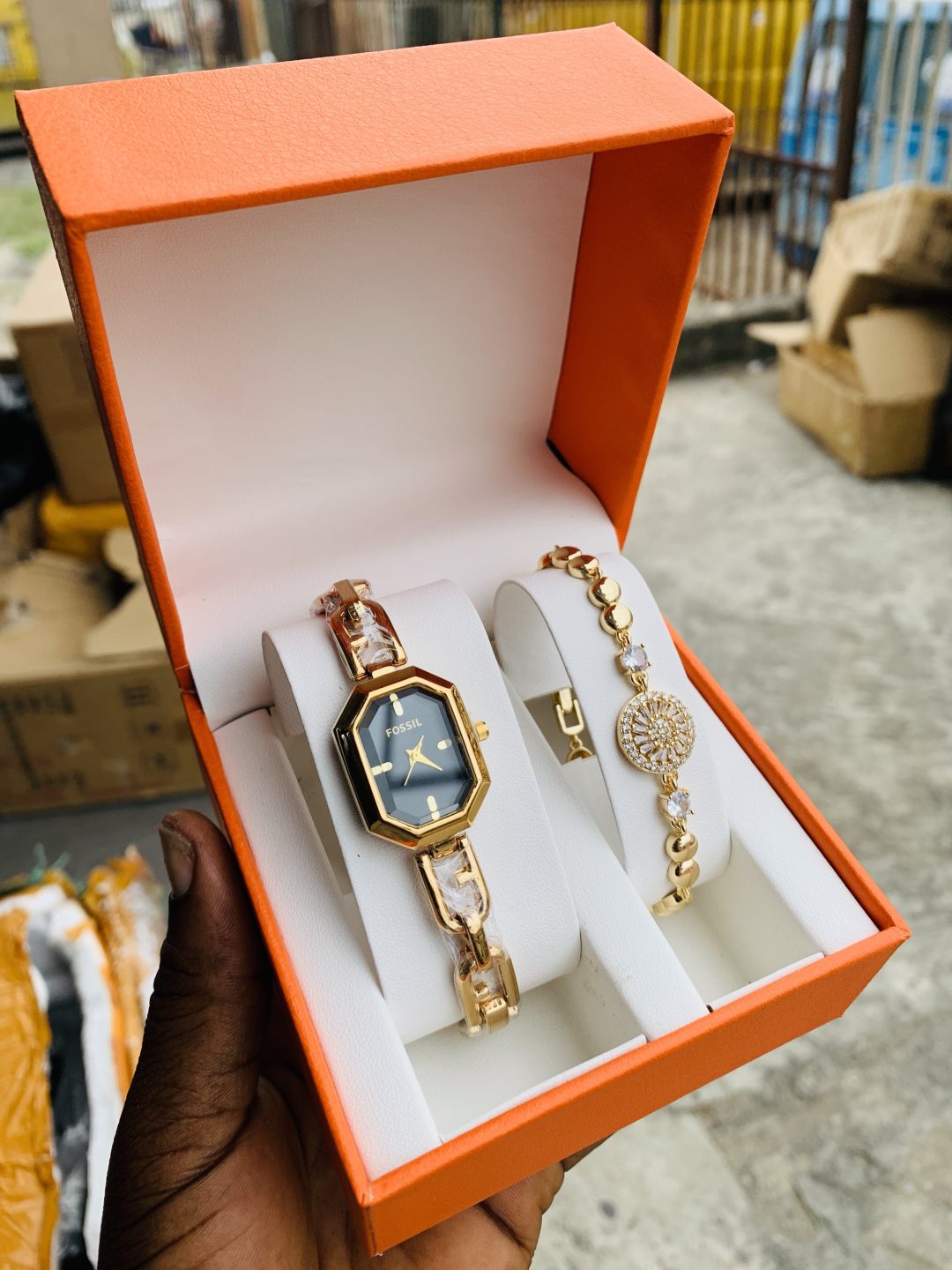 Fossil gold black face combo with exact box - Image 4