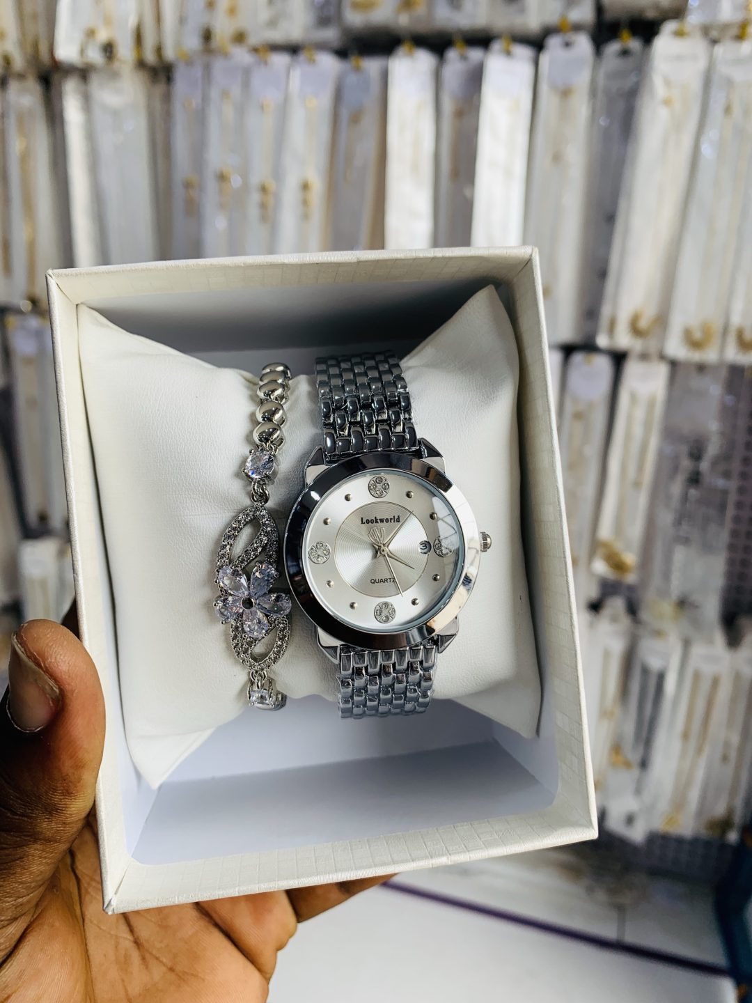 Lookworld silver watch Combo with paper box - Image 3
