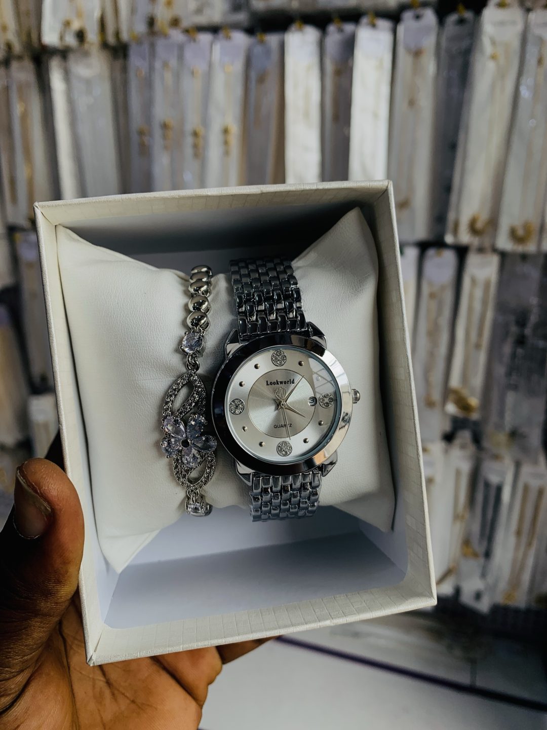Lookworld silver watch Combo with paper box - Image 2