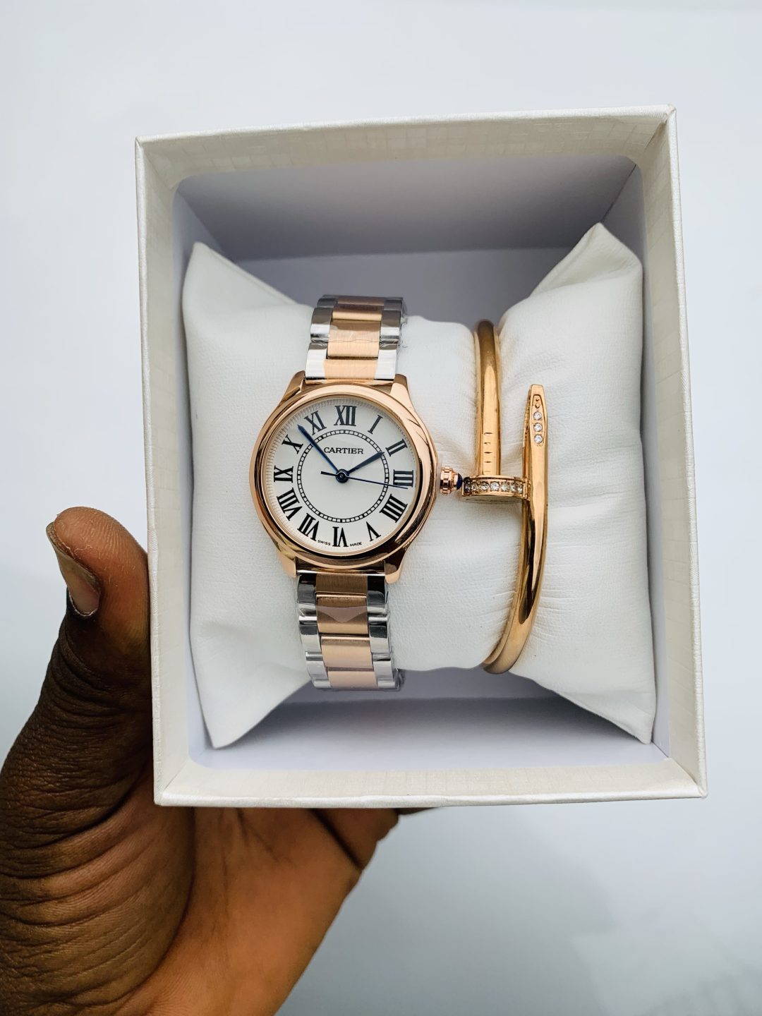 Cartier Silver/Roségold with box - Image 3