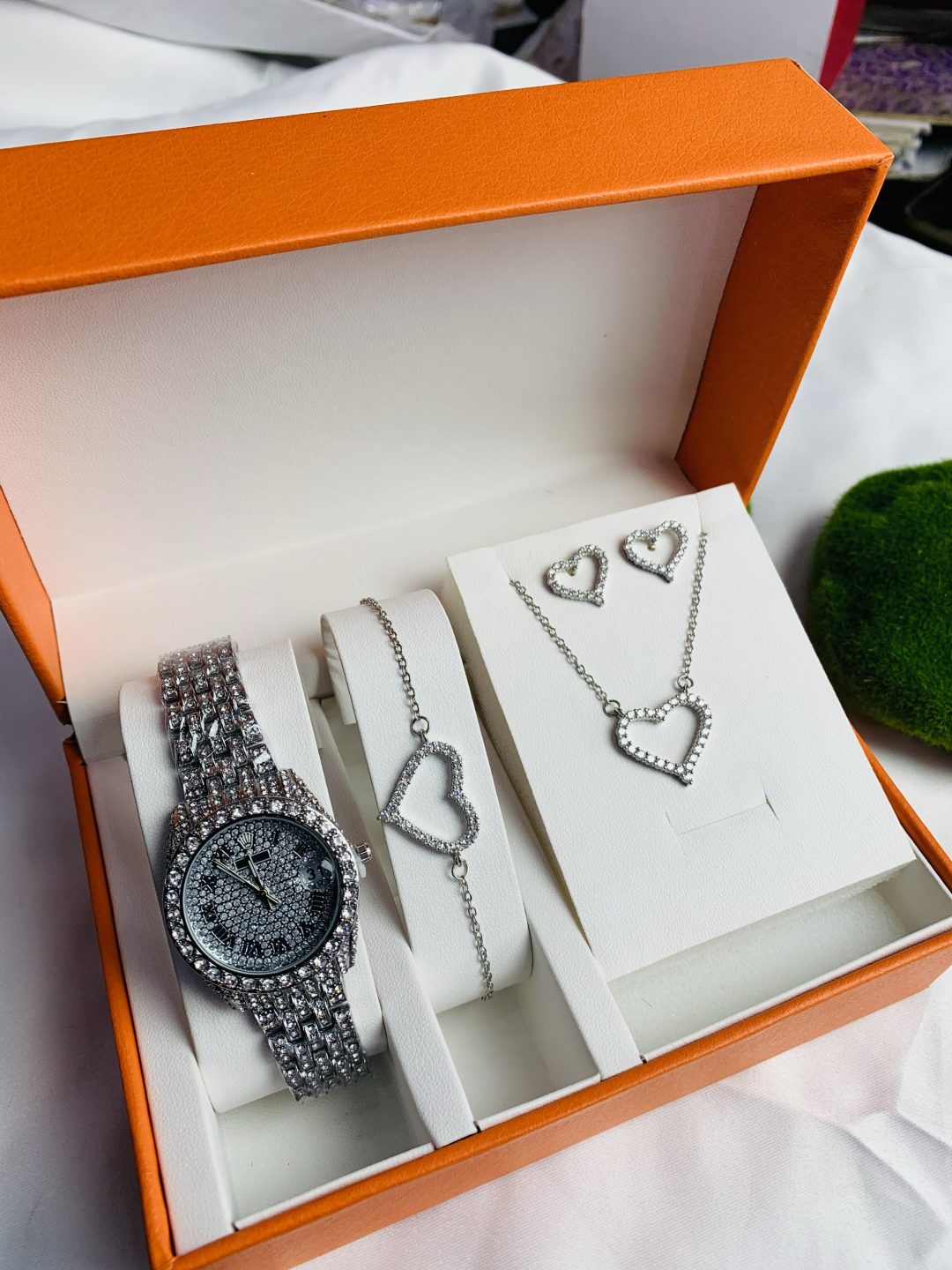 Rolex luxury silver set with exact box - Image 2