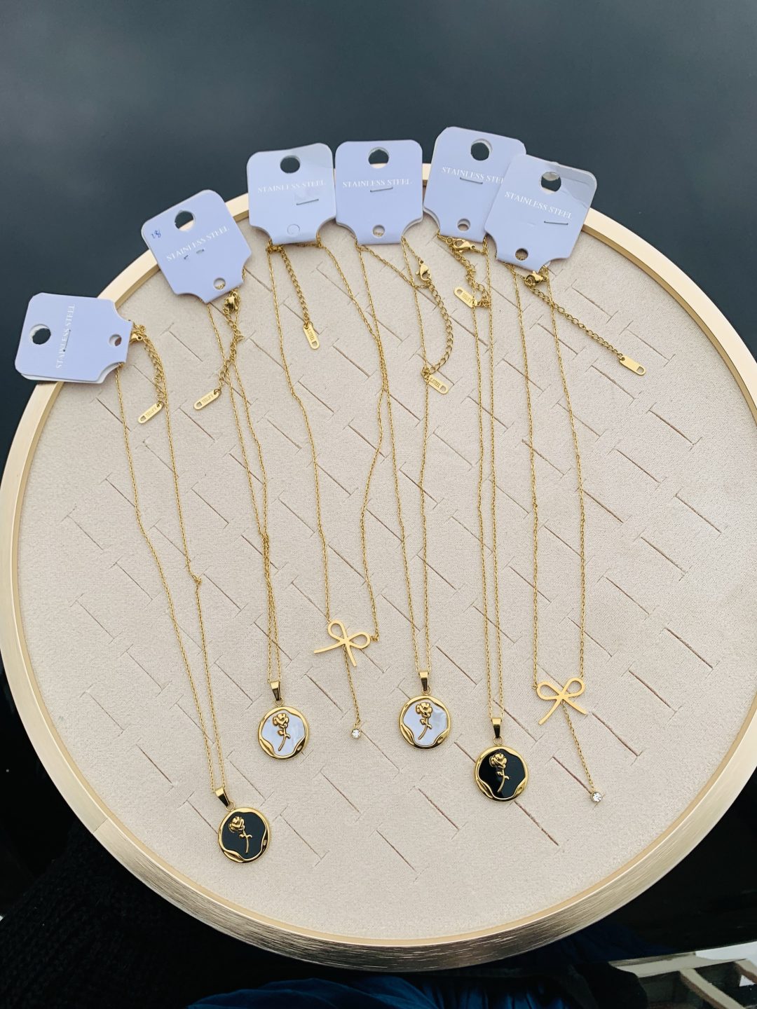 6pcs titanium steel necklaces