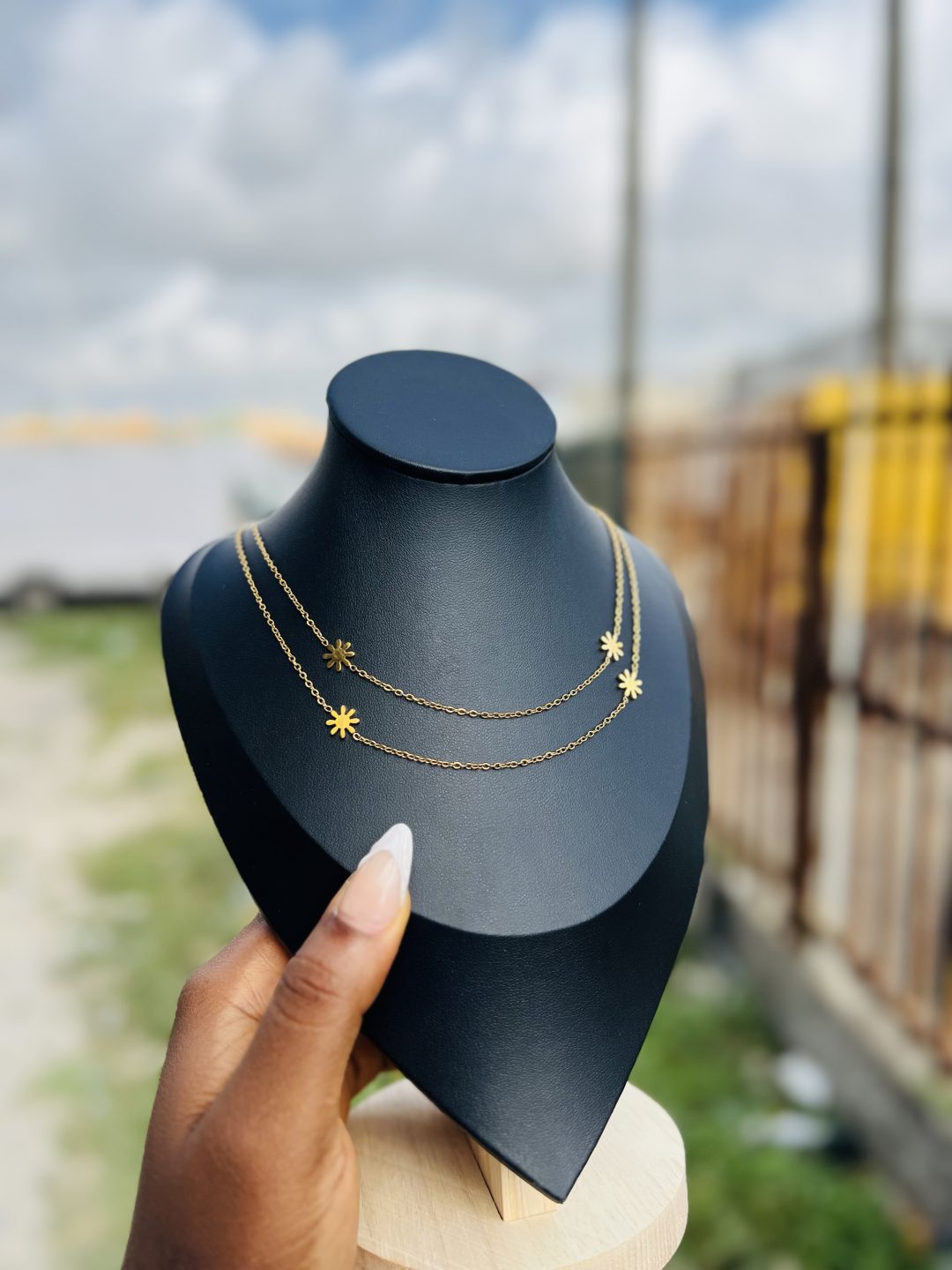 Sunflower Stainless steel waist chain 004