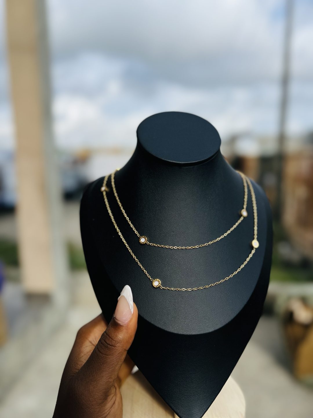 White bee Stainless steel waist chain 0010