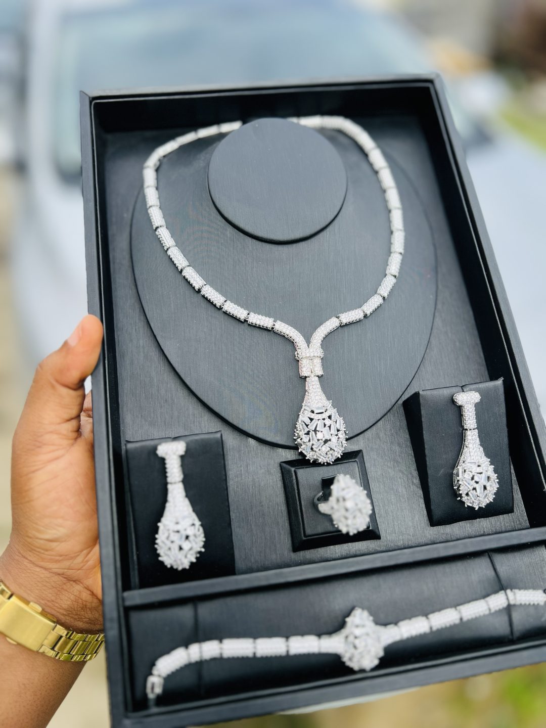 Silver luxury zirconia royal set 002 - Image 5