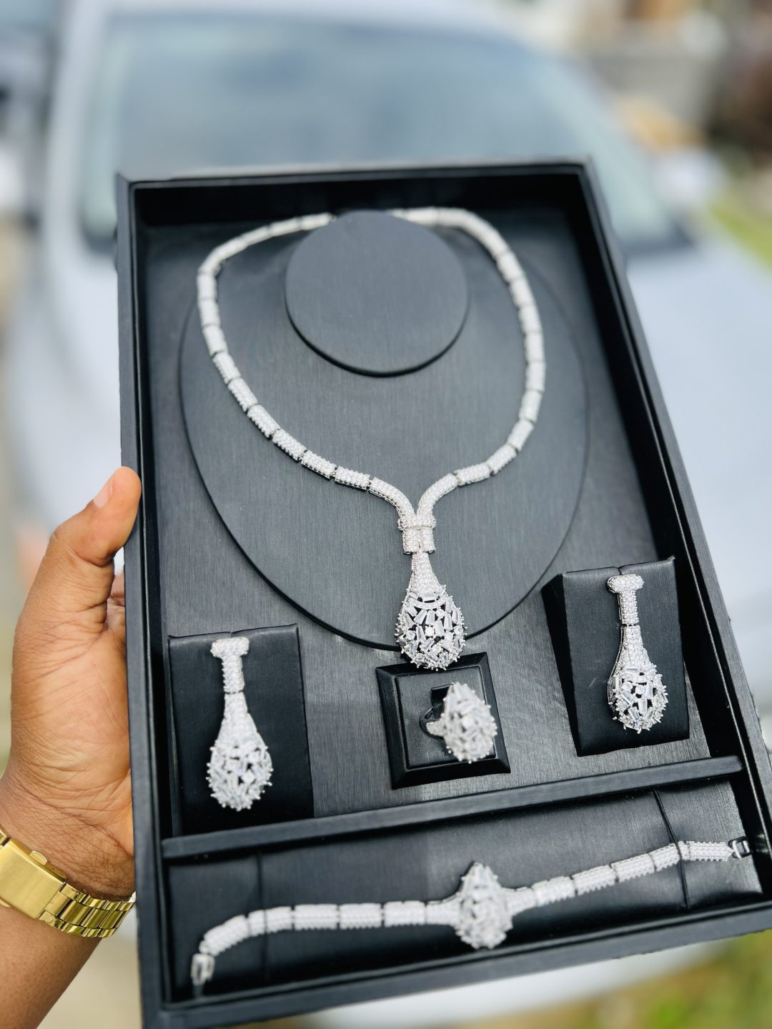 Silver luxury zirconia royal set 002 - Image 6