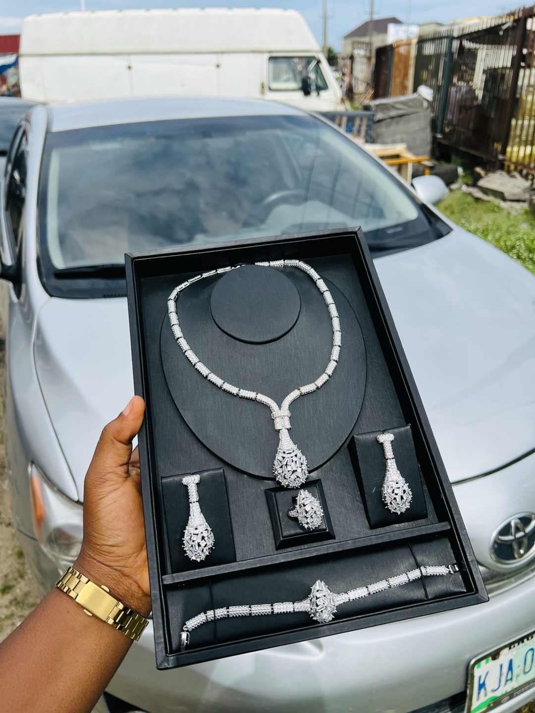 Silver luxury zirconia royal set 002