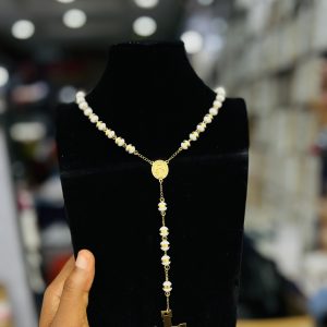 White and gold designers Rosary 003