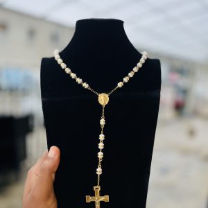 White and gold designers Rosary 003