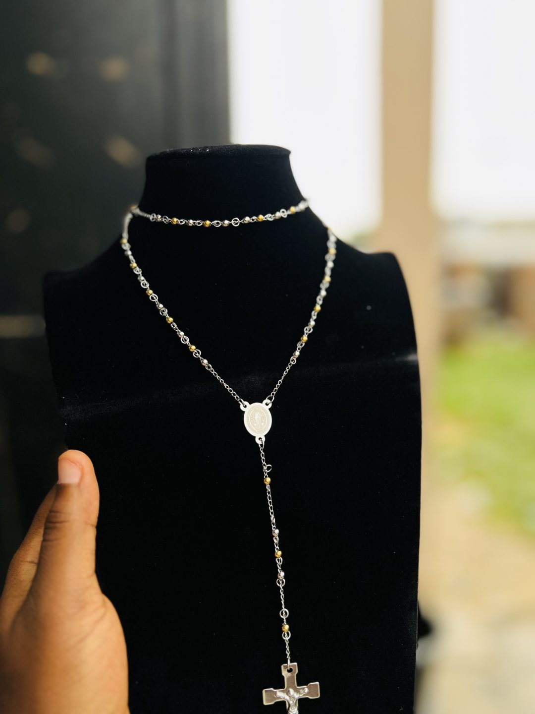 2 toned small designers Rosary - Image 2
