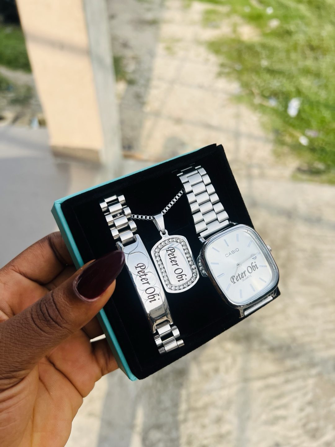 Engraved silver combo set - Image 2
