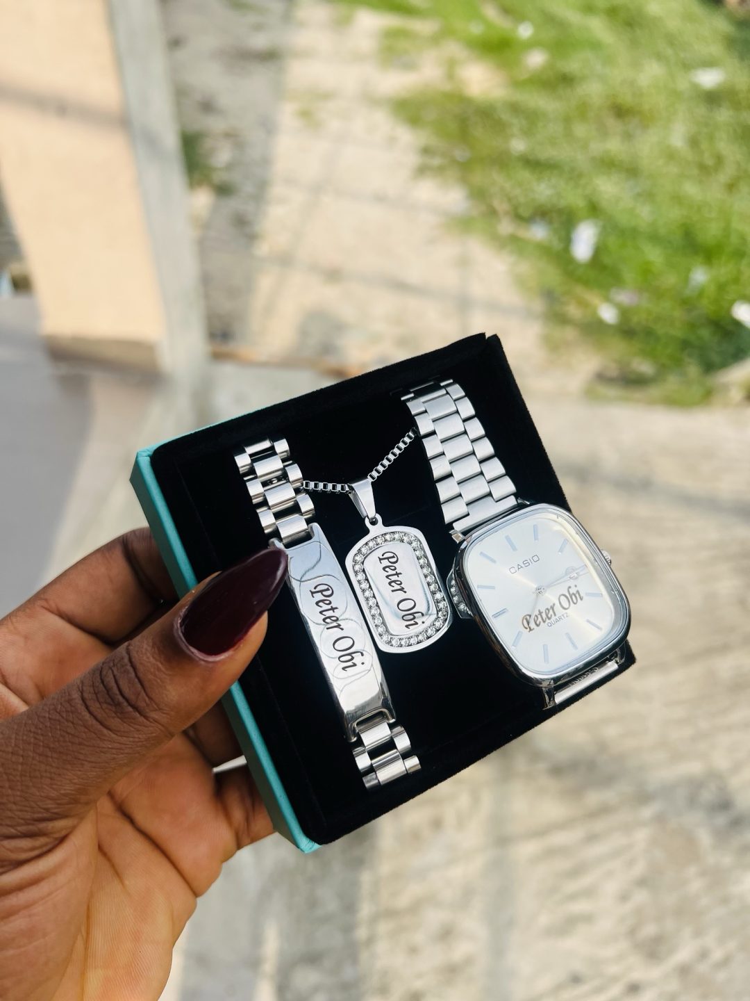 Engraved silver combo set - Image 3